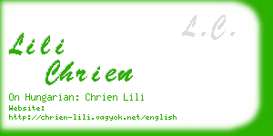 lili chrien business card